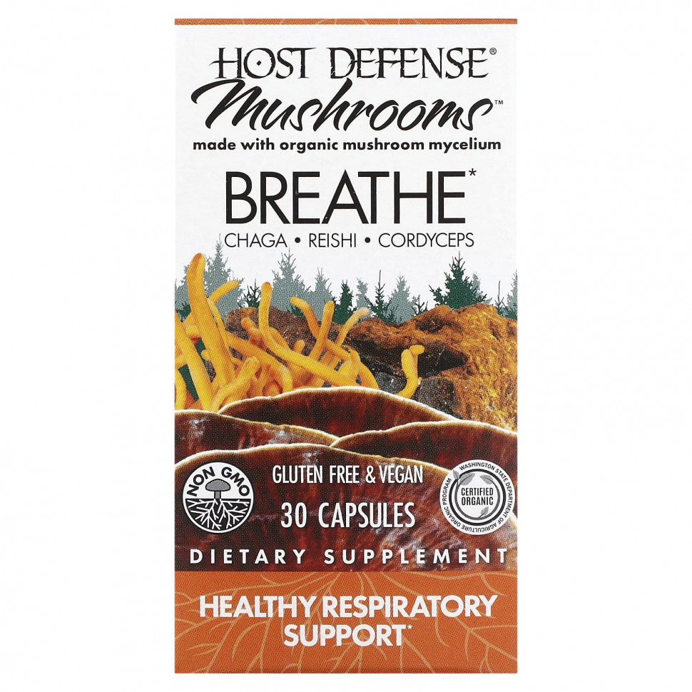  Fungi Perfecti Host Defense, Host Defense Mushrooms, Breath,  , 30     -     , -, 