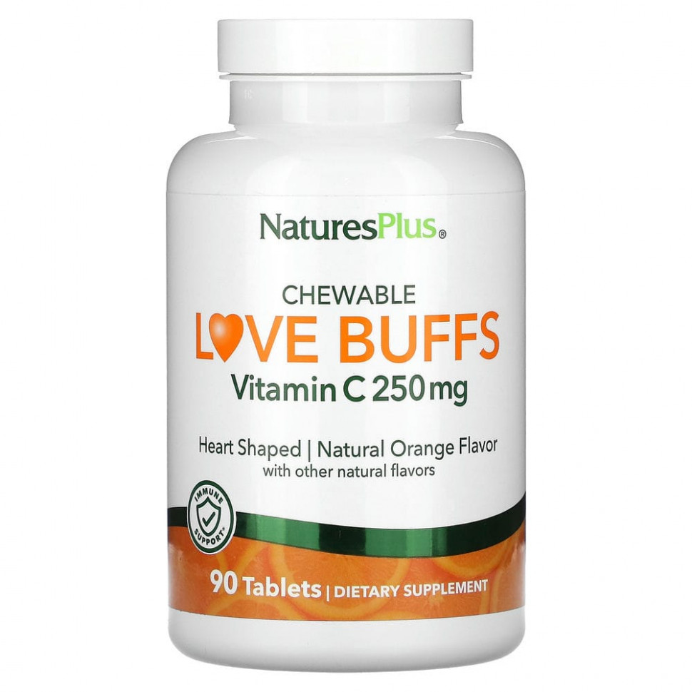������ ������ NaturesPlus, Chewable Love Buffs, ������� C, ����������� ��������, 250 ��, 90 ��������  IHerb (������) ����