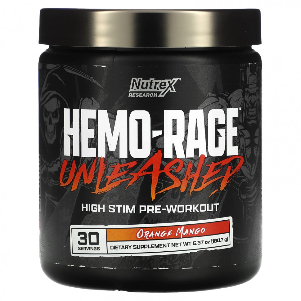������ ������ Nutrex Research, Hemo-Rage Unleash, High Stim ����� �����������, �������� � �����, 180,7 � (6,37 �����)  IHerb (������) ����