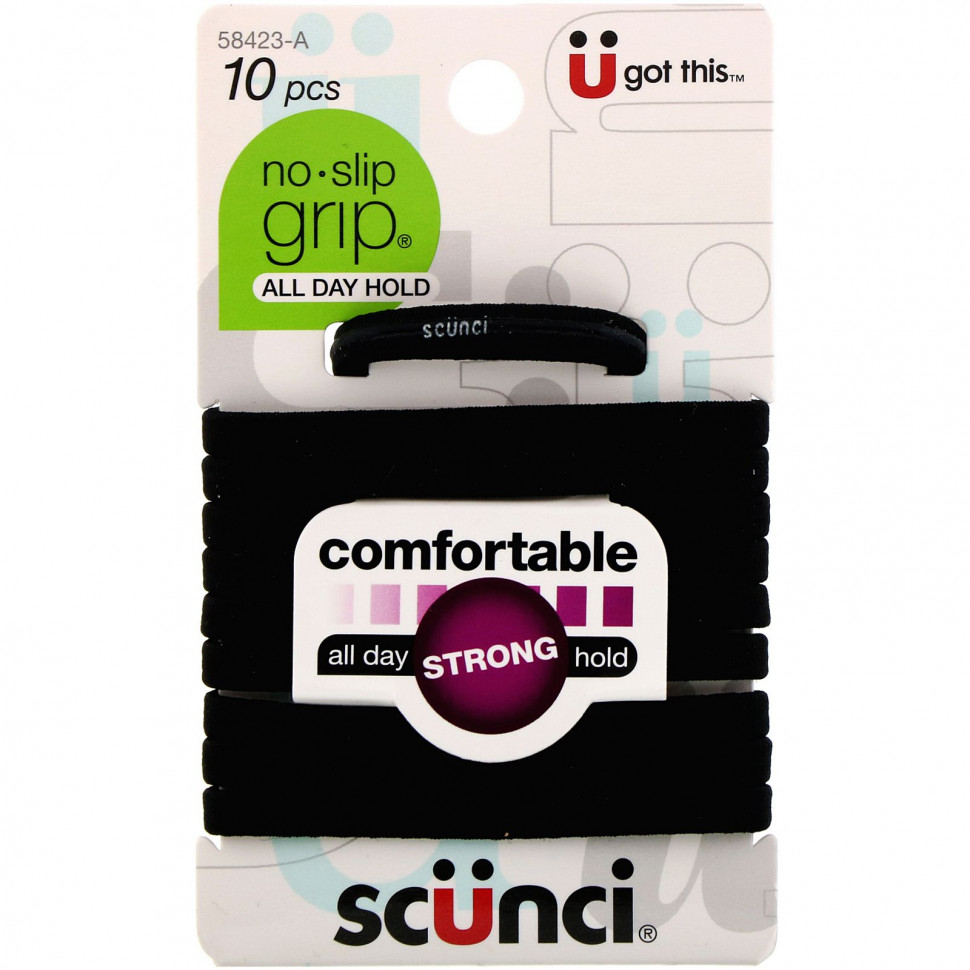  Scunci,    No Slip Grip, ,     , , 10     -     , -, 