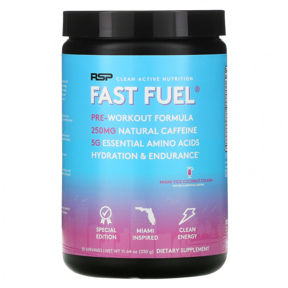   RSP Nutrition, Fast Fuel,   ,    ,     Miami Vice, 330  (11,64 )  IHerb () 