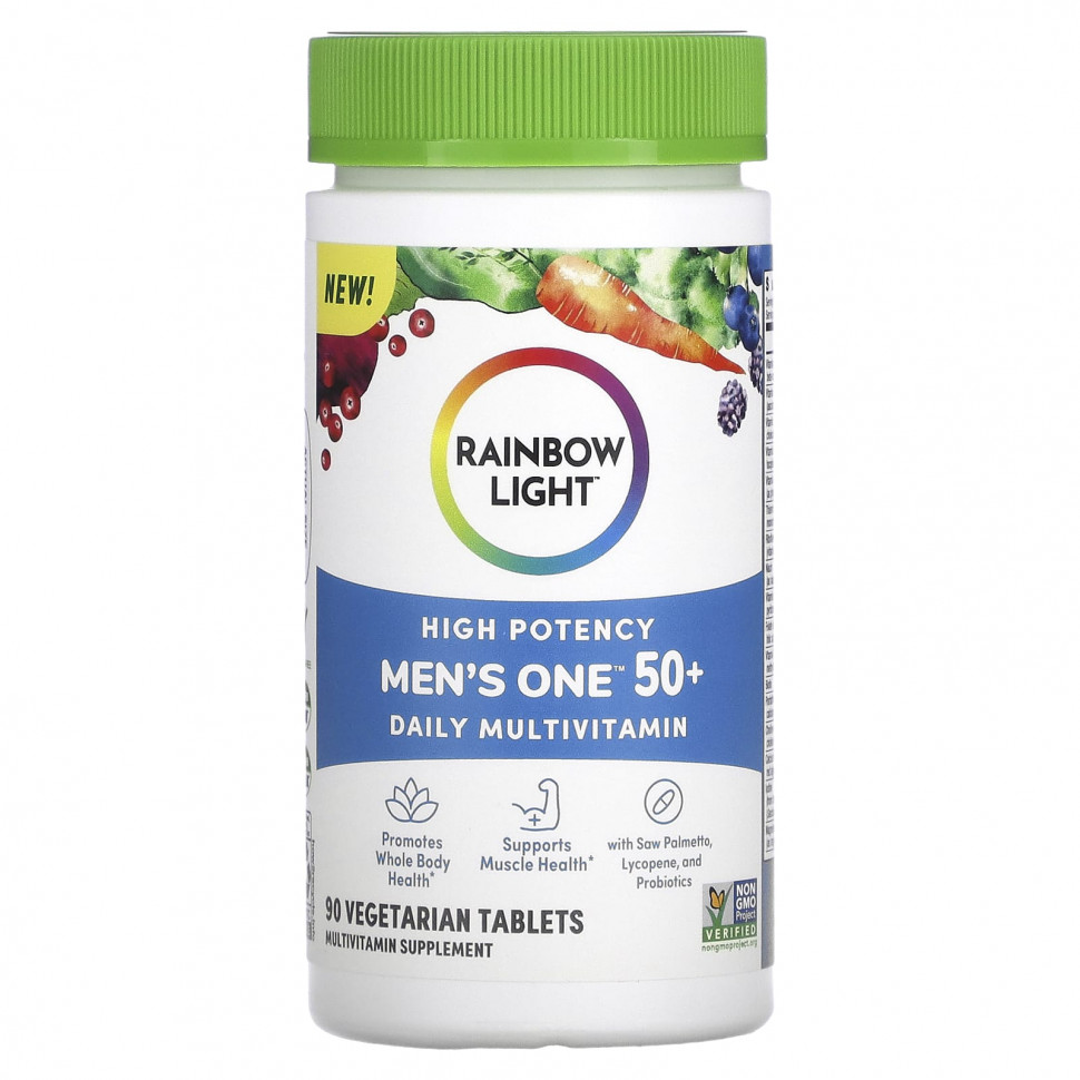 ������ ������ Rainbow Light, Men's One 50+ Daily, ��������������, ������� �������������, 90 �������������� ��������  IHerb (������) ����