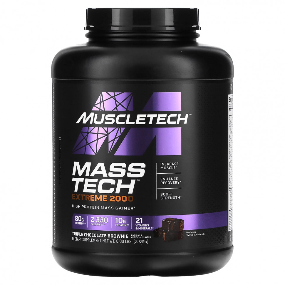 ������ ������ MuscleTech, Mass Tech Extreme 2000, ������ � ������� ���������, 2,72 �� (6 ������)  IHerb (������) ����