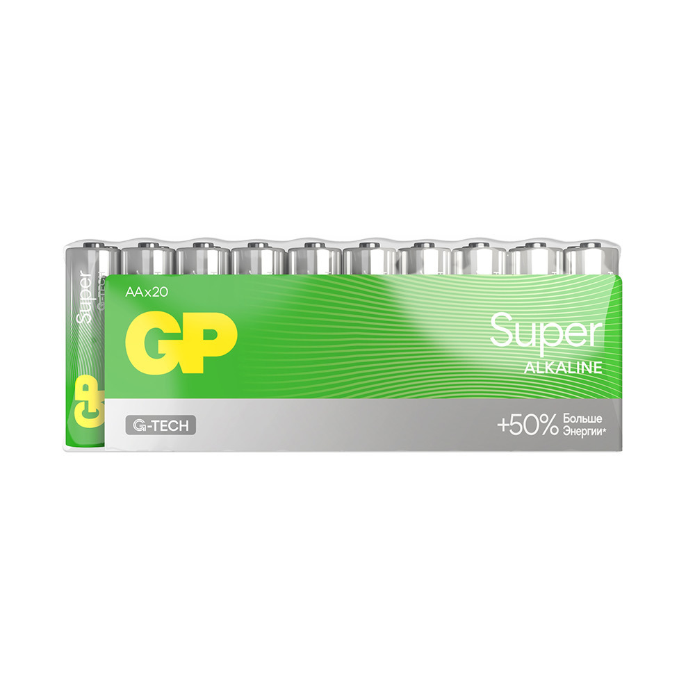 ������ ������ ��������� GP Batteries Super ������� AA ����������� LR6 1,5 � (20 ��.) (GP 15AA21-2CRSWC20)   ����