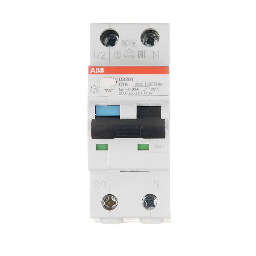 ������ ������ ������� ���������������� ABB DS201 16� 1P+N ��� AC 30 �� 6 �� (2CSR255080R1164)   ����