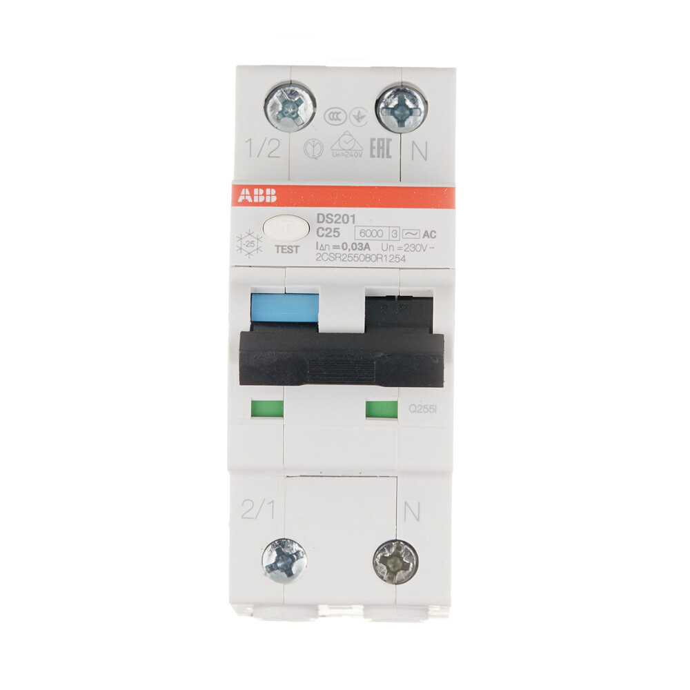 ������ ������ ������� ���������������� ABB DS201 25� 1P+N ��� AC 30 �� 6 �� (2CSR255080R1254)   ����