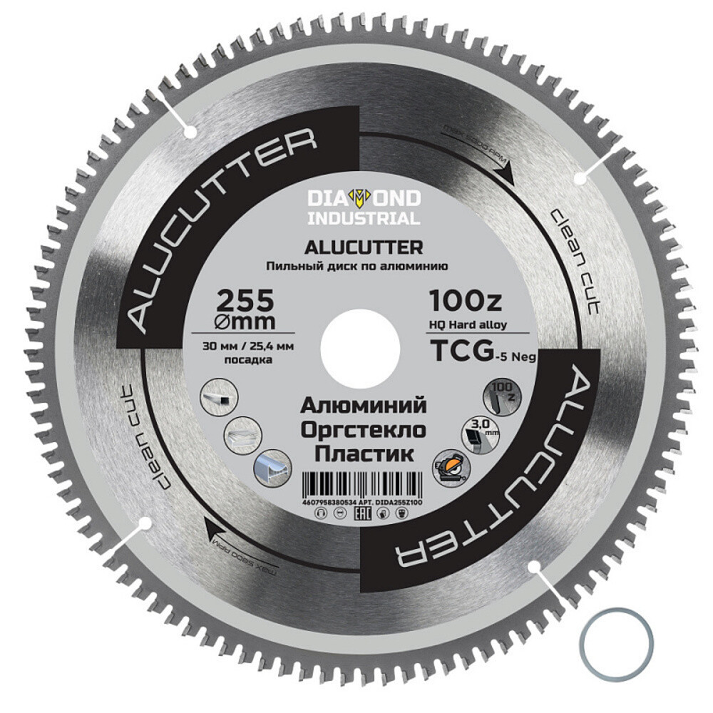 ������ ������ ���� ������� �� �������� Diamond Industrial AluCutter 255�30�3,1 �� 100 ������ (DIDA255Z100)   ����