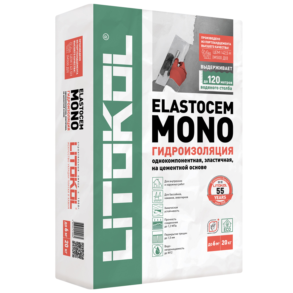 ������ ������ ������������� ��������-���������� Litokol Elastocem Mono ��������� 20 ��   ����