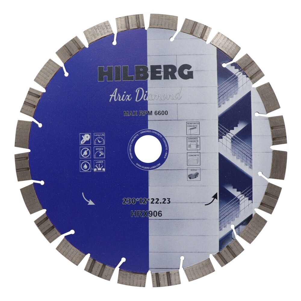 ������ ������ ���� �������� �� ������������� ������ Hilberg Arix Diamond 230�22,2�2,6 �� ��������������� ����� ��� (HRX906)   ����