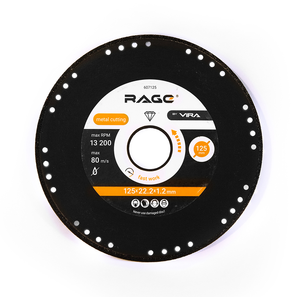 ������ ������ ���� �������� �� ������� Rage by Vira Metal Cutter 125�22,2�1,2 �� �������� ����� ��� (607125)   ����