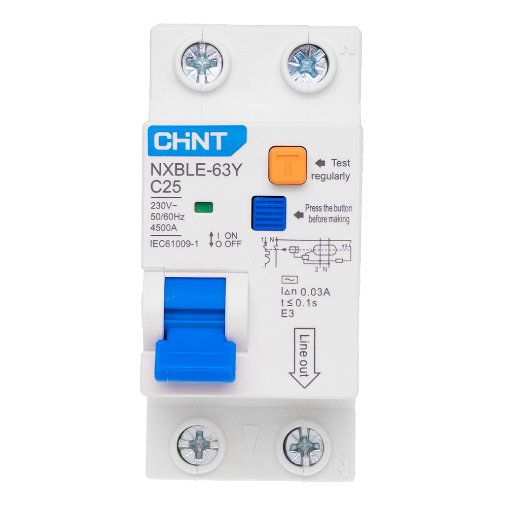 ������ ������ ������� ���������������� Chint NXBLE-63Y 25� 1P+N ��� AC 30 �� 4,5 �� ���������� (105544)   ����