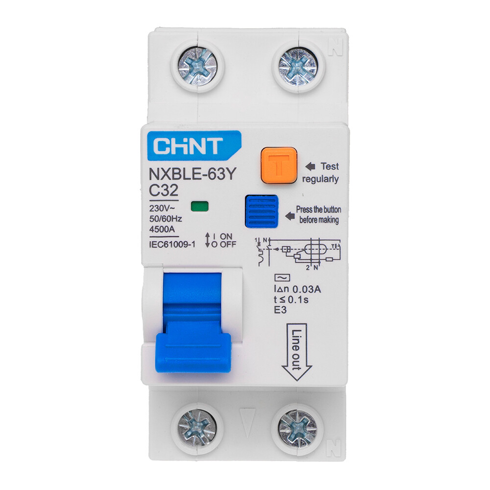 ������ ������ ������� ���������������� Chint NXBLE-63Y 32� 1P+N ��� AC 30 �� 4,5 �� ���������� (105545)   ����