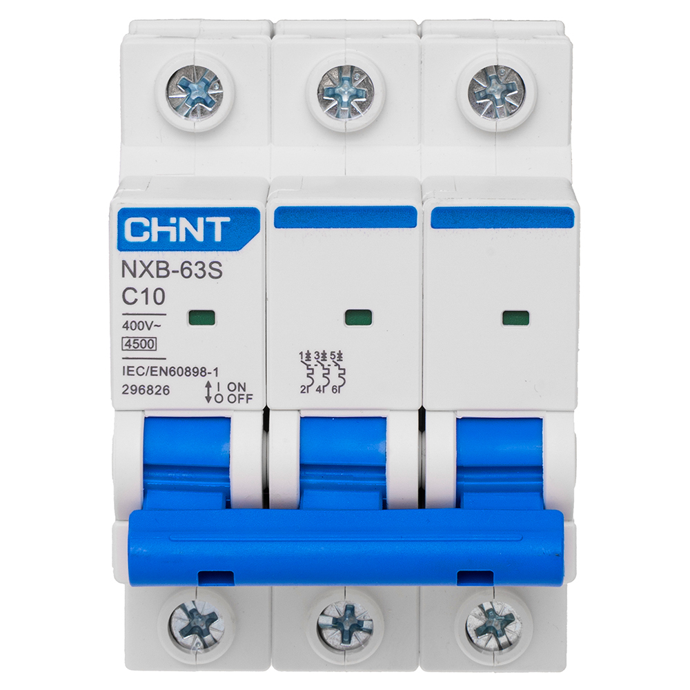 ������ ������ �������������� ����������� ��������� Chint NXB-63S 3P 10� ��� C 4,5 �� 400 � (296826 Chint)   ����