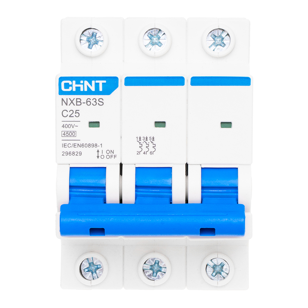 ������ ������ �������������� ����������� ��������� Chint NXB-63S 3P 25� ��� C 4,5 �� 400 � (296829 Chint)   ����