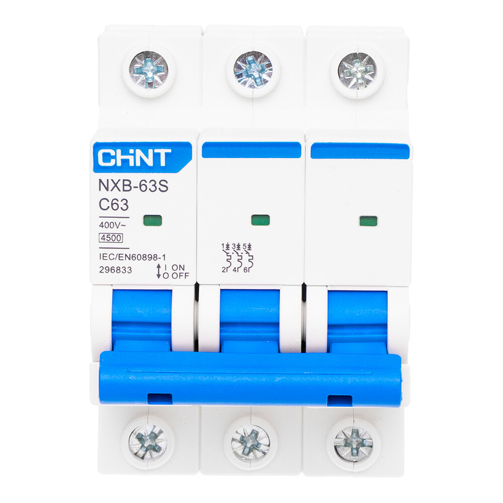 ������ ������ �������������� ����������� ��������� Chint NXB-63S 3P 63� ��� C 4,5 �� 400 � (296833 Chint)   ����
