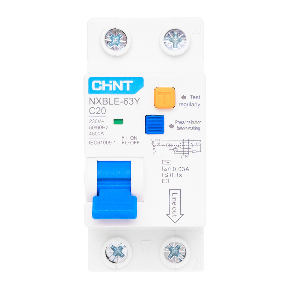 ������ ������ ������� ���������������� Chint NXBLE-63Y 20� 1P+N ��� AC 30 �� 4,5 �� ���������� (105543)   ����