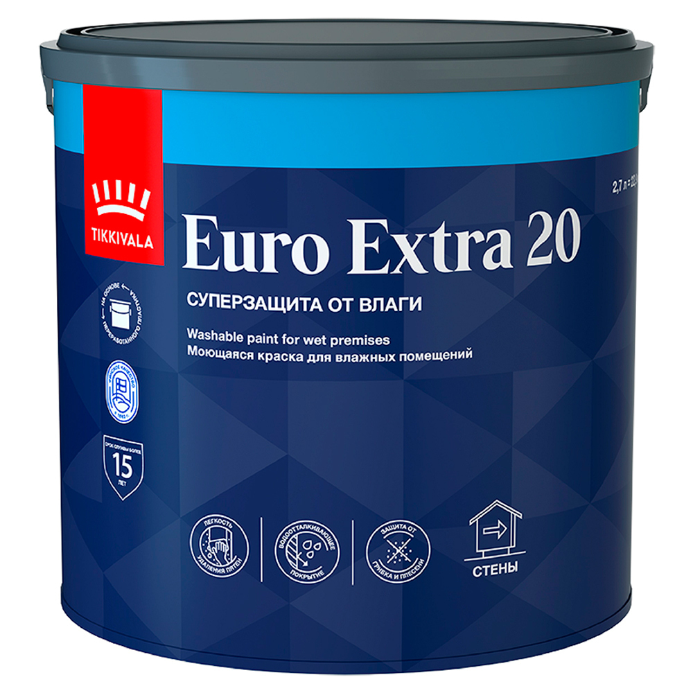 ������ ������ ������ �������� Tikkurila/Tikkivala Euro Extra 20 ���� � ����� 2,7 �   ����