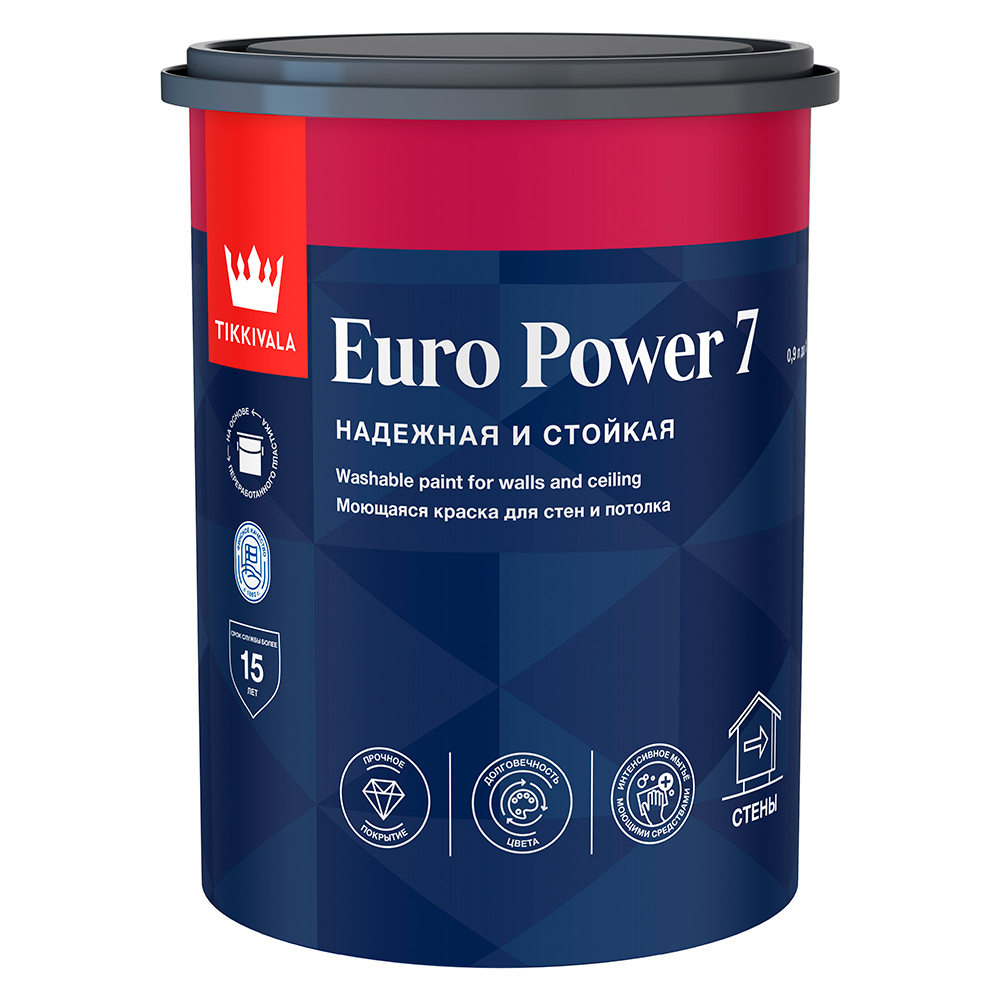 ������ ������ ������ �������� Tikkurila/Tikkivala Euro Power 7 ���� � ����� 0,9 �   ����