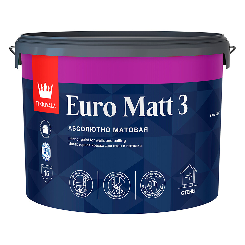 ������ ������ ������ ����������� Tikkurila/Tikkivala Euro Matt 3 ���� � ����� 9 �   ����
