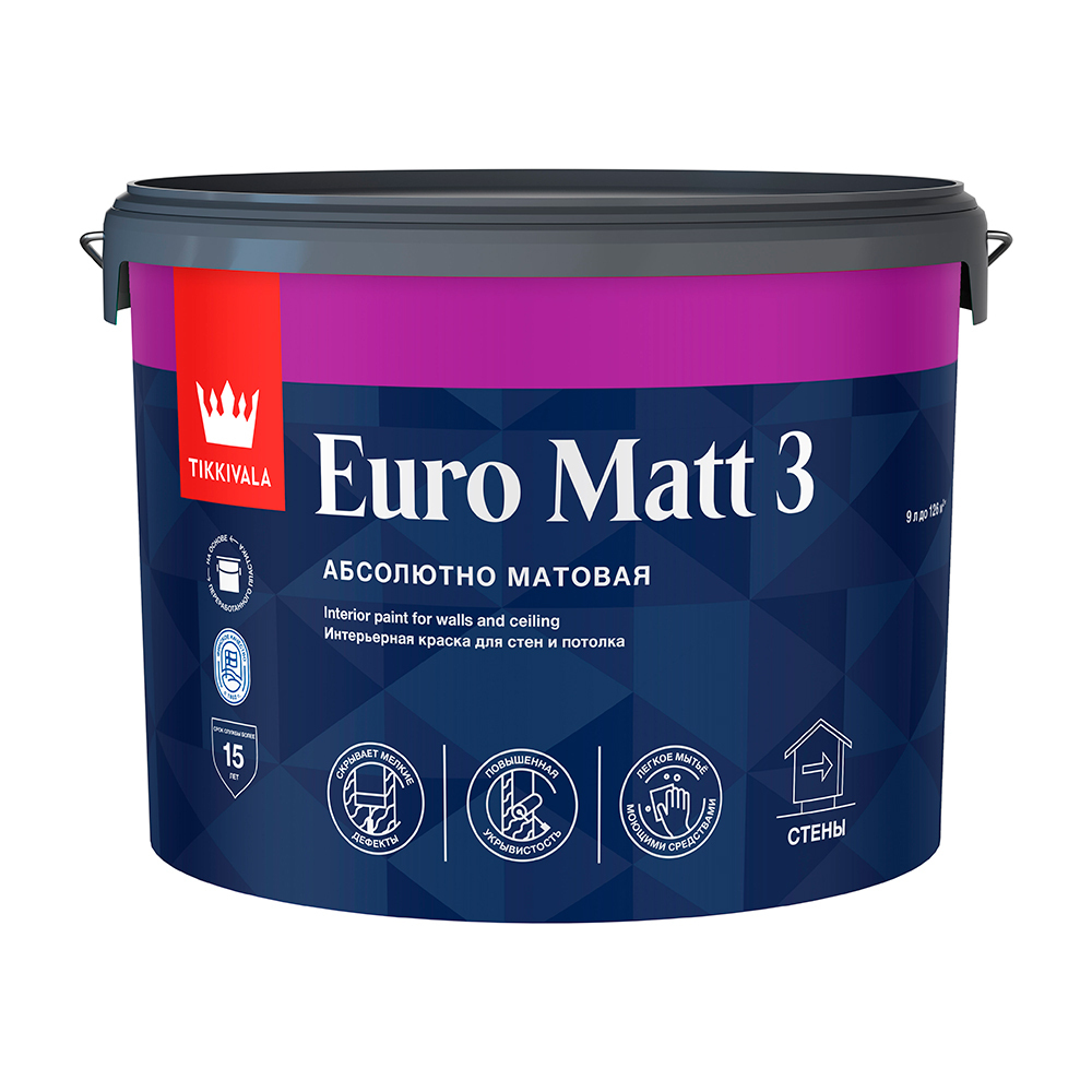 ������ ������ ������ ����������� Tikkurila/Tikkivala Euro Matt 3 ���� � ���������� 9 �   ����