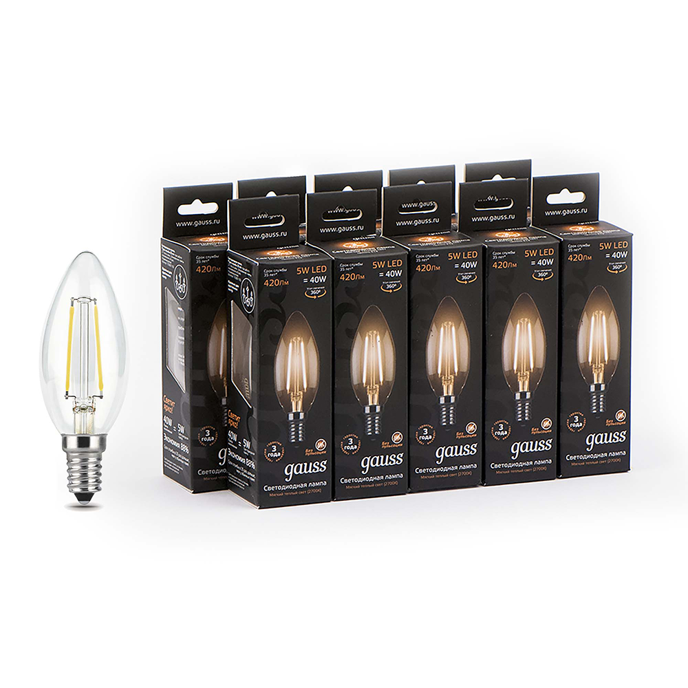 ������ ������ ����� ������������ ����������� Gauss E14  2700� 5 �� 420 �� 150-265 � ����� ���������� (10 ��.)   ����