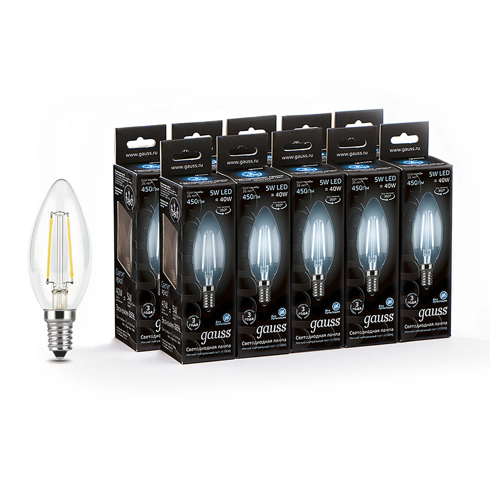 ������ ������ ����� ������������ ����������� Gauss E14  4100� 5 �� 450 �� 150-265 � ����� ���������� (10 ��.)   ����
