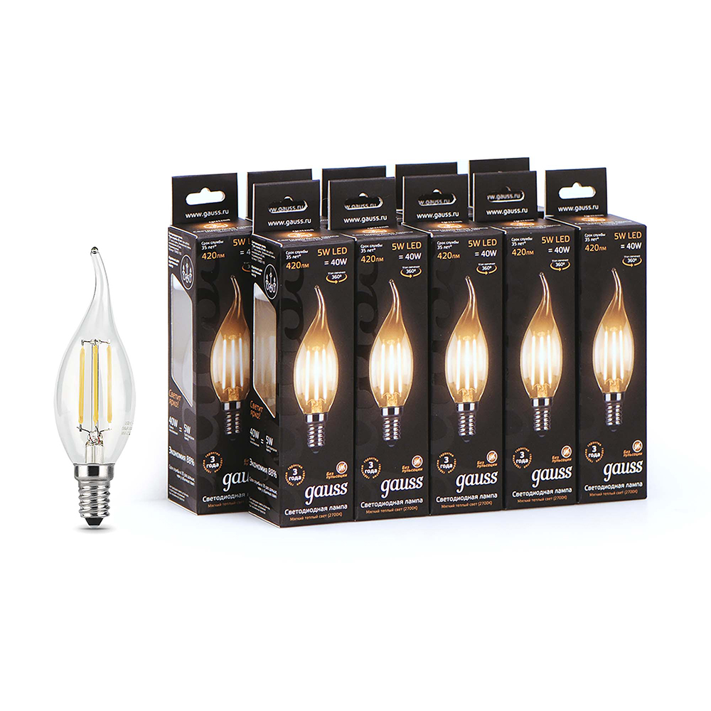 ������ ������ ����� ������������ ����������� Gauss E14  2700� 5 �� 420 �� 150-265 � ����� �� ����� ���������� (10 ��.)   ����