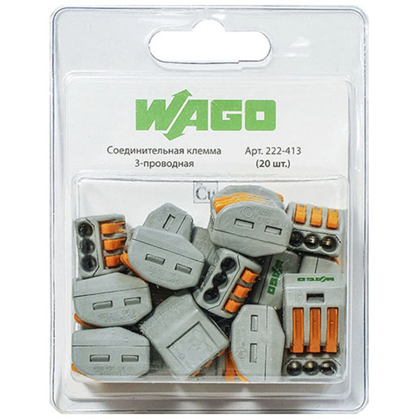 ������ ������ ������ �� 3 ������� Wago 222-413 0,08-2,5 ��. �� � ��������� ��� ����� (20 ��.)   ����