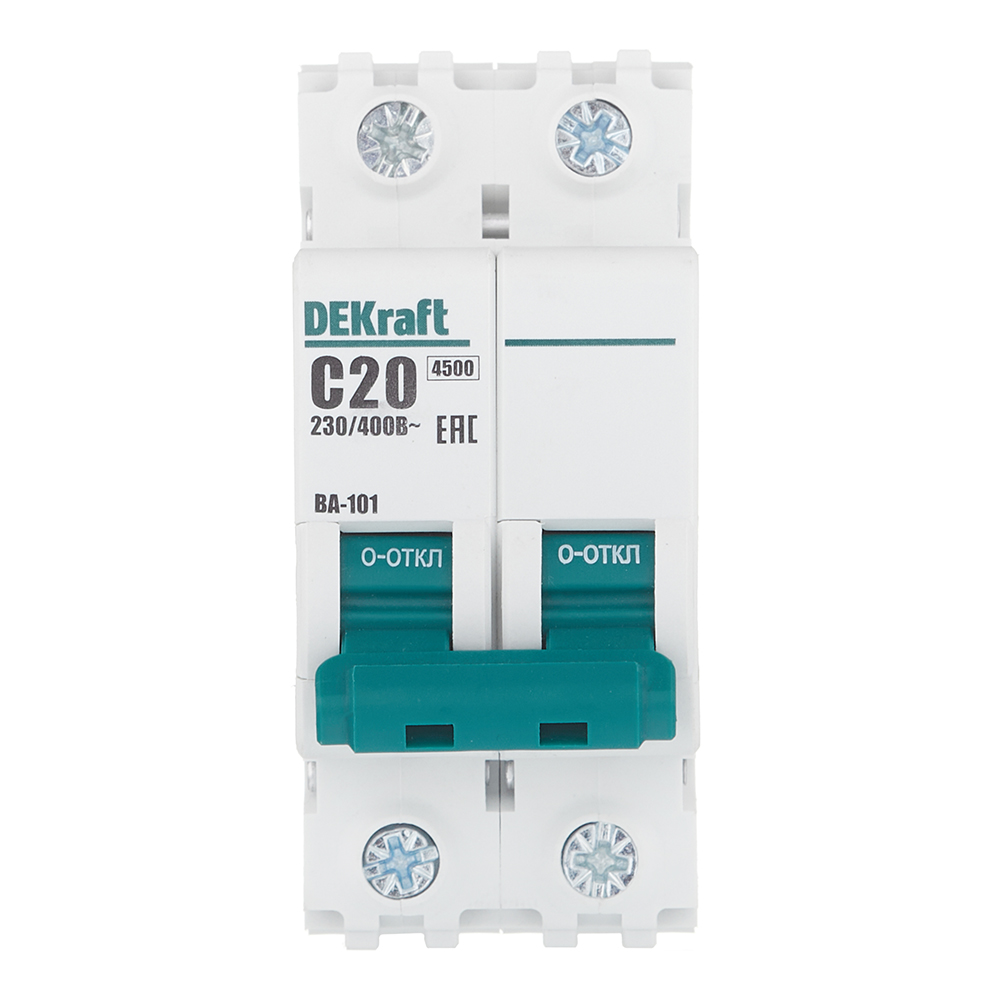 ������ ������ �������������� ����������� ��������� Dekraft BA-101 2P 20� ��� C 4,5 �� 230/400 � (11067DEK)   ����