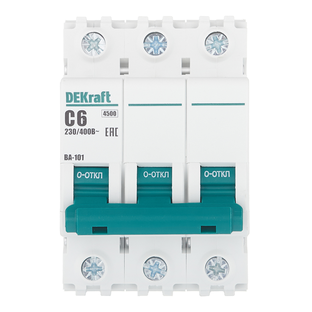 ������ ������ �������������� ����������� ��������� Dekraft BA-101 3P 6� ��� C 4,5 �� 230/400 � (11076DEK)   ����