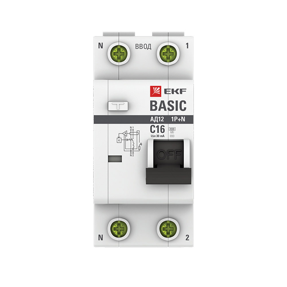 ������ ������ ������� ���������������� EKF Basic ��-12 16� 1P+N ��� AC 30 �� 4,5 �� (DA12-16-30-bas)   ����