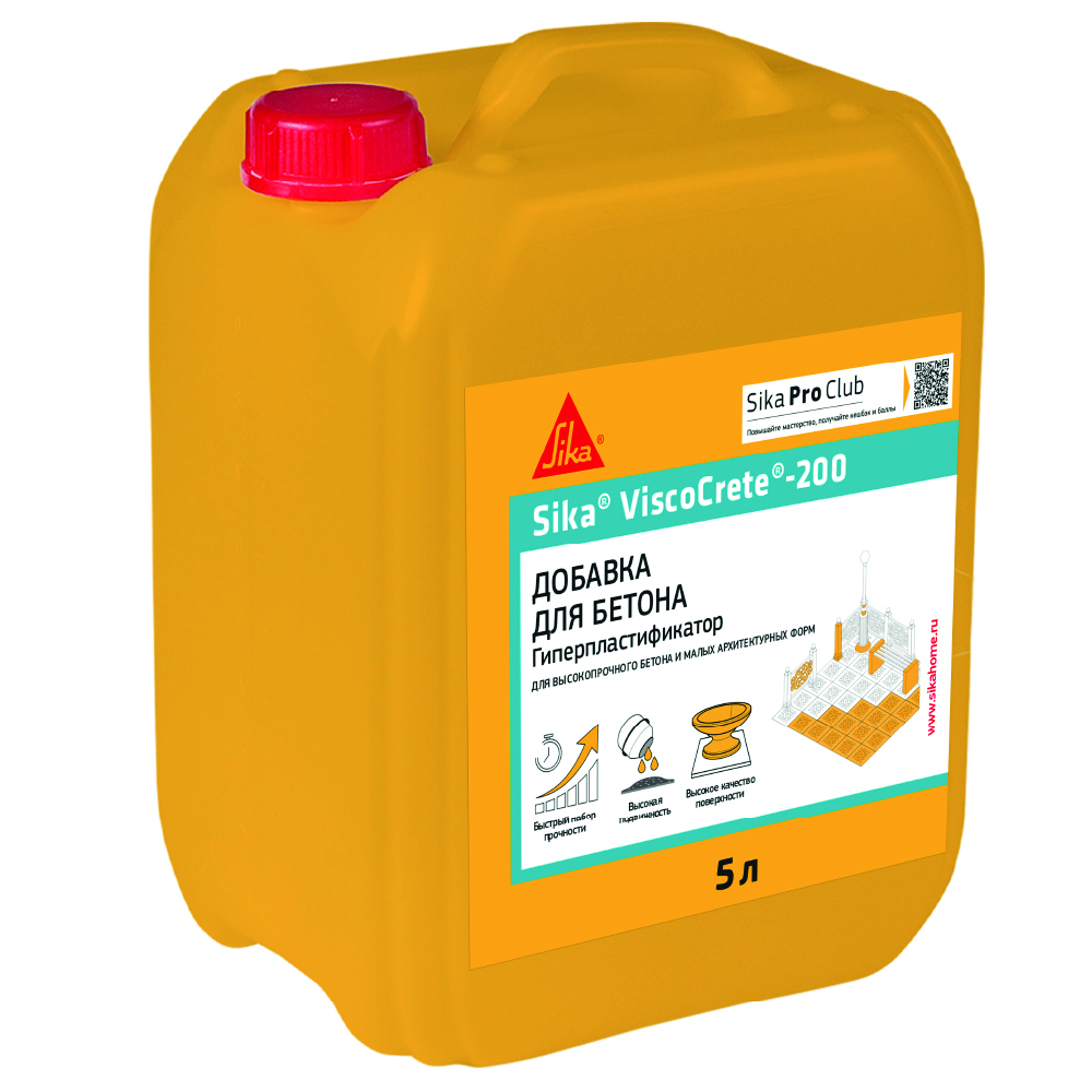 ������ ������ ������� ������������������ ��� ������ � ����� ������������� ���� Sika ViscoCrete-200 5 �   ����