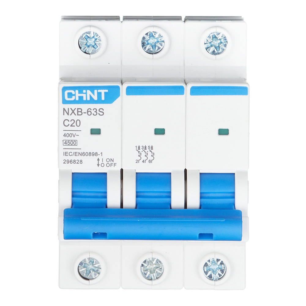 ������ ������ �������������� ����������� ��������� Chint NXB-63S 3P 20� ��� C 4,5 �� 400 � (296828 Chint)   ����