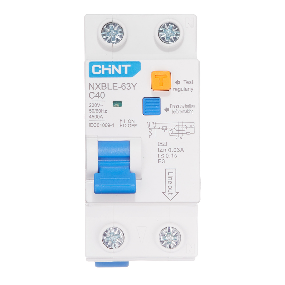 ������ ������ ������� ���������������� Chint NXBLE-63Y 40� 1P+N ��� AC 30 �� 4,5 �� ���������� (105546)   ����