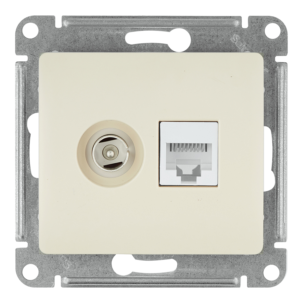 ������ ������ ������� �������������/ ������������ Systeme Electric Glossa ������������ ������� TV/ RJ45 (GSL000289)   ����