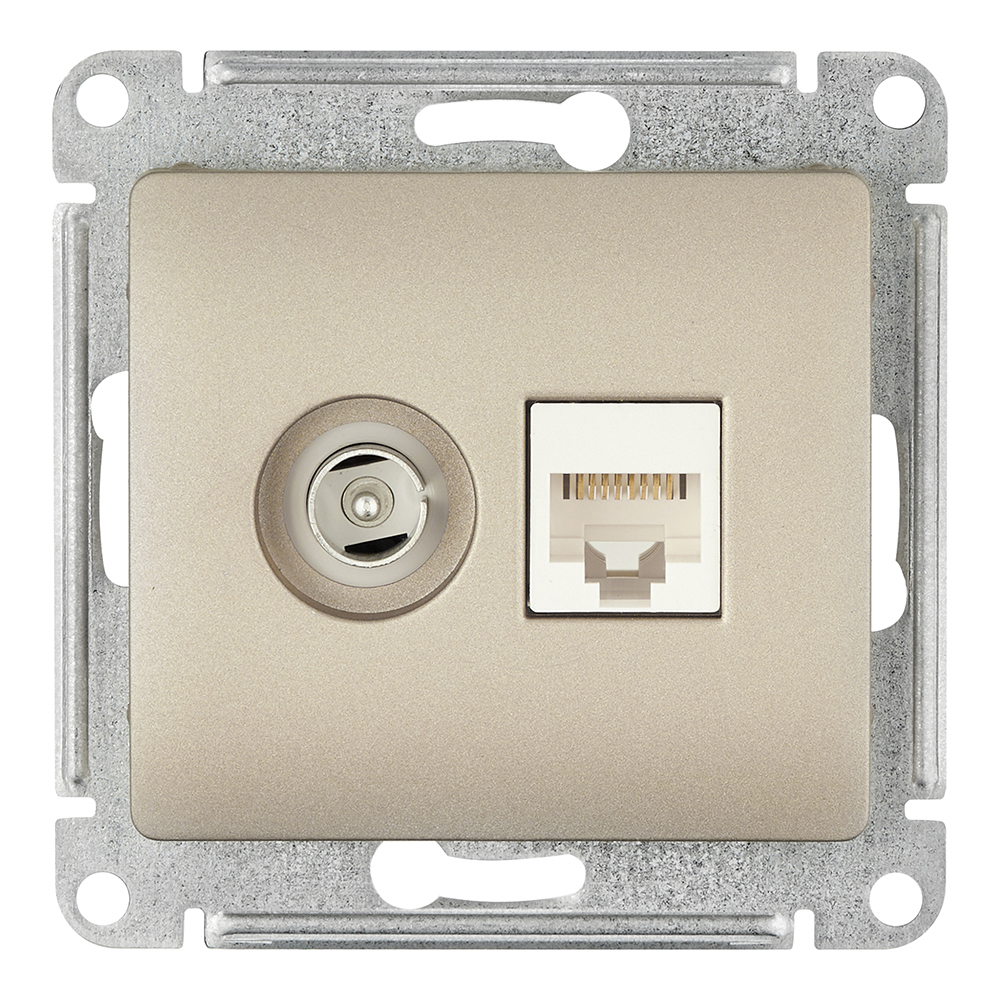 ������ ������ ������� �������������/ ������������ Systeme Electric Glossa ������������ ����� TV/ RJ45 (GSL000489)   ����