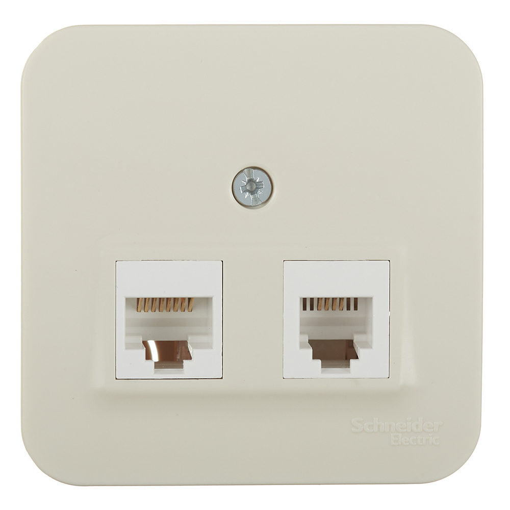 ������ ������ ������� ������������/ ���������� Systeme Electric Blanca ��������� ������� RJ11/ RJ45 (BLNIA045117)   ����