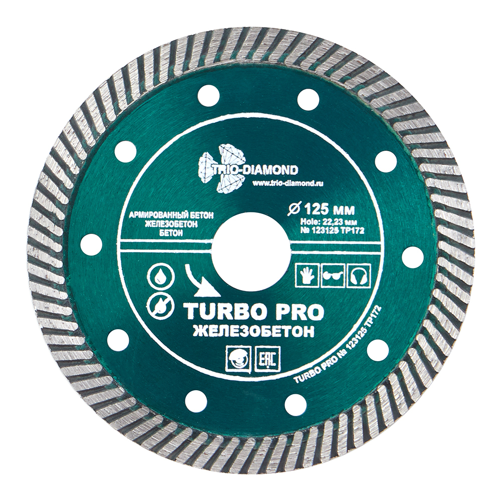 ������ ������ ���� �������� �� ������ Trio-Diamond Turbo Pro ����������� 125�22,2�2,3 �� ����� ����� ��� (TP172)   ����