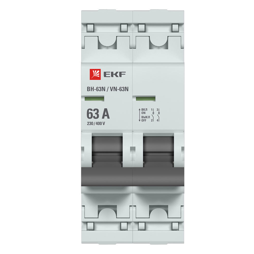 ������ ������ ����������� �������� EKF PROxima ��-63N 2� 63� 230 � �� DIN-����� (S63263)   ����