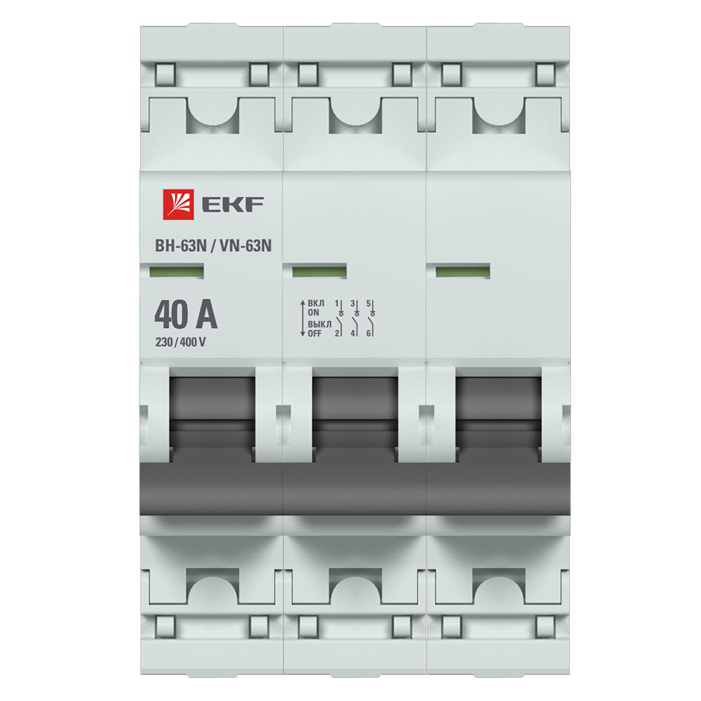 ������ ������ ����������� �������� EKF PROxima ��-63N 3� 40� 400 � �� DIN-����� (S63340)   ����