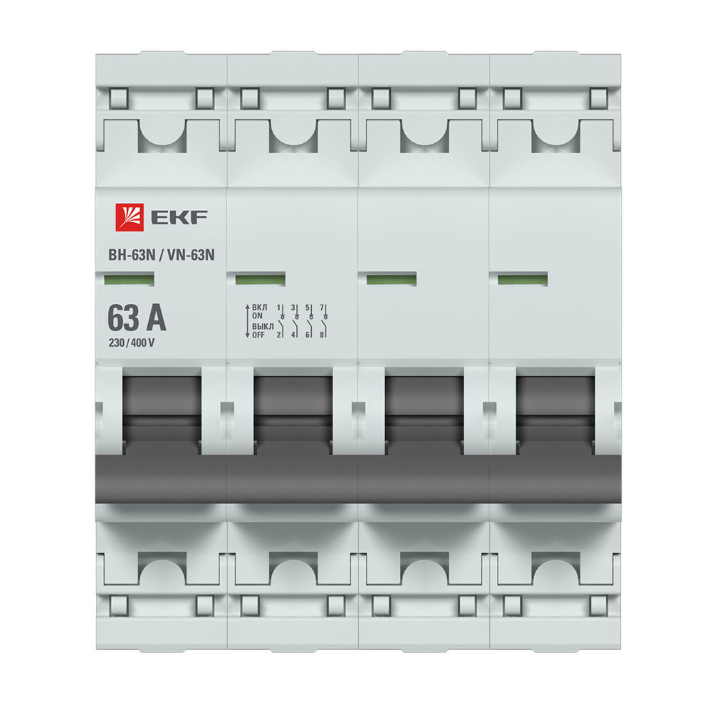 ������ ������ ����������� �������� EKF PROxima ��-63N 4� 63� 400 � �� DIN-����� (S63463)   ����