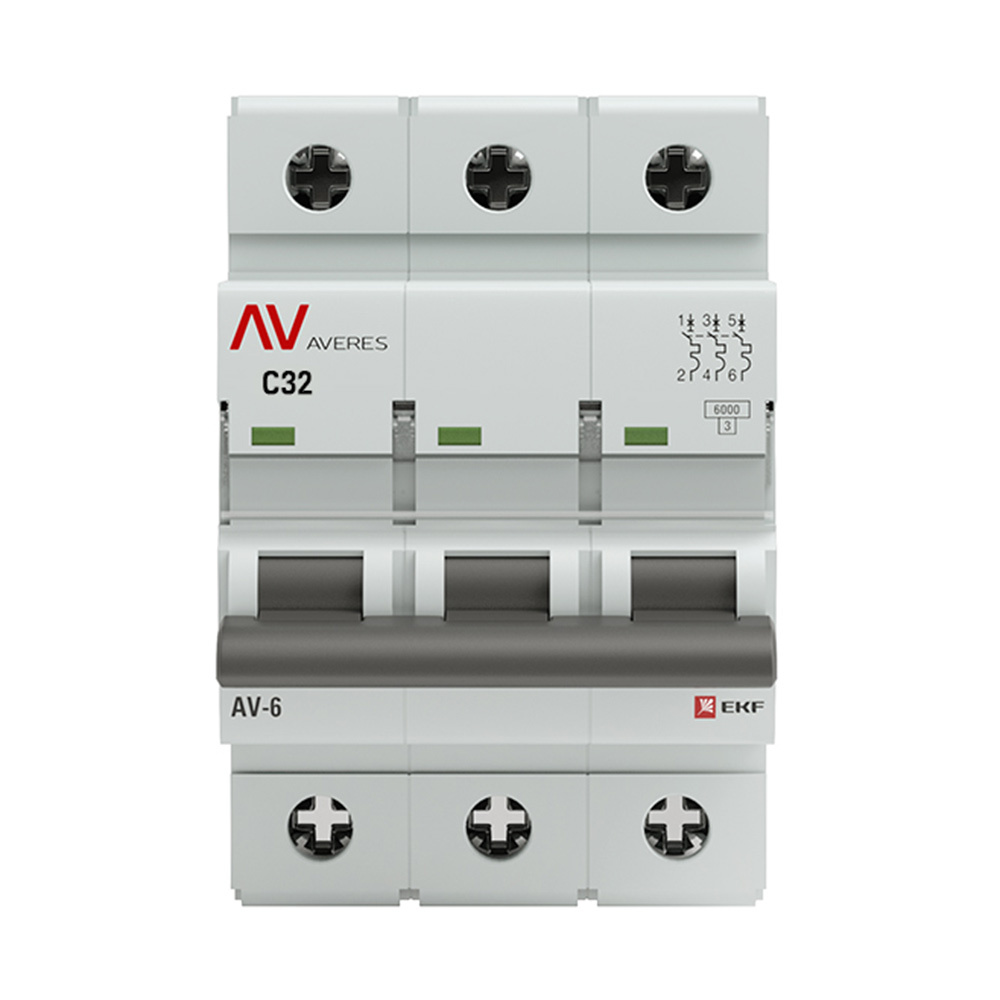 ������ ������ �������������� ����������� ��������� EKF Averes AV-6 3� 32� ��� C 6 �� 400 � (mcb6-3-32C-av)   ����
