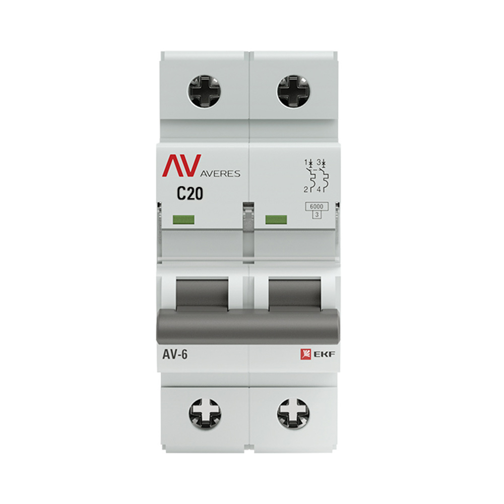 ������ ������ �������������� ����������� ��������� EKF Averes AV-9 2� 20� ��� C 6 �� 230 � (mcb6-2-20C-av)   ����