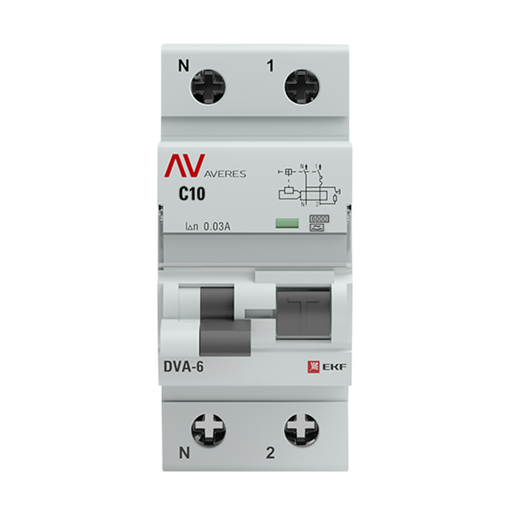 ������ ������ ������� ���������������� EKF Averes DVA-6 10� 1P+N ��� A 30 �� 6 �� (rcbo6-1pn-10C-30-a-av)   ����