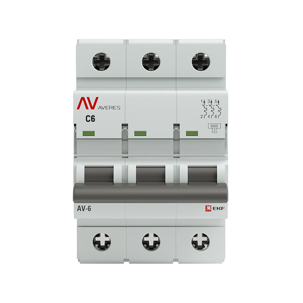 ������ ������ �������������� ����������� ��������� EKF Averes AV-6 3� 6� ��� C 10 �� 400 � (mcb6-3-06C-av)   ����