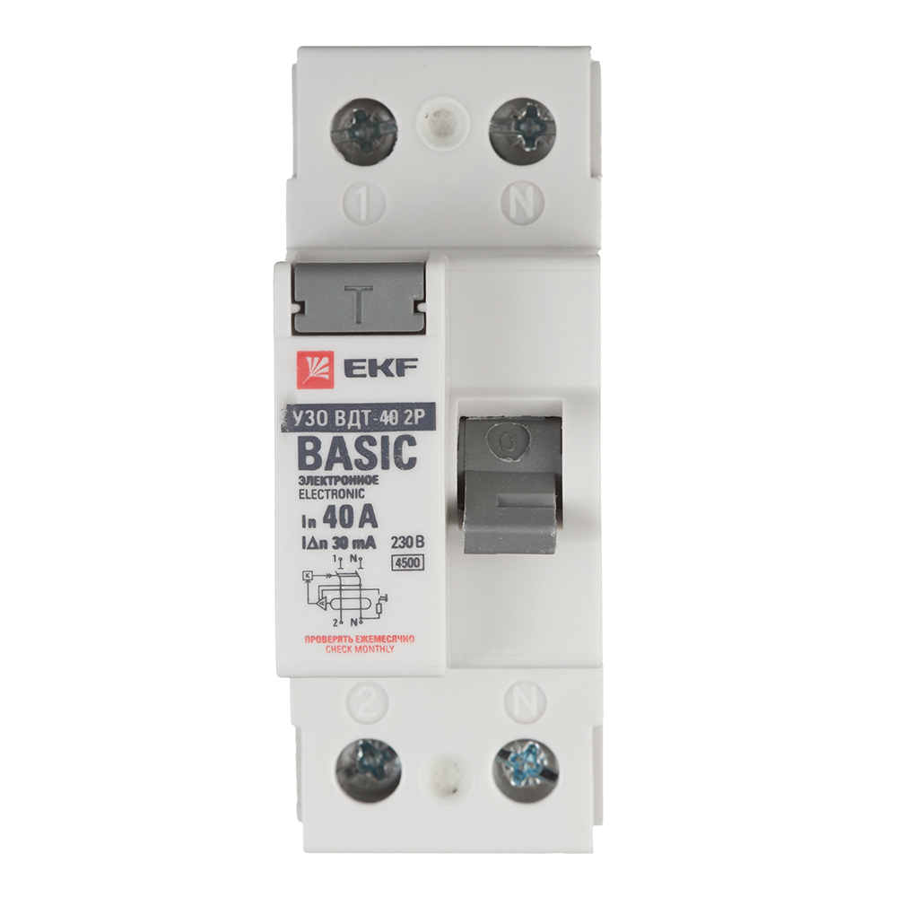 ������ ������ ��� EKF Basic ���-40 40� 1P+N ��� AC 30 �� 4,5 �� (elcb-2-40-30e-sim)   ����