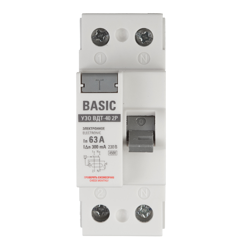 ������ ������ ��� EKF Basic ���-40 63� 1P+N ��� AC 300 �� 4,5 �� (elcb-2-63-300e-sim)   ����
