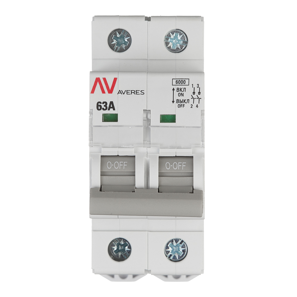 ������ ������ ����������� �������� EKF Averes AVN 2P 63� 230 � �� DIN-����� (avn-2-63-av)   ����
