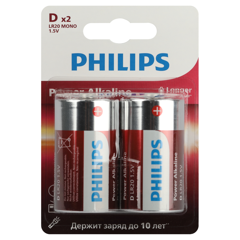 ������ ������ ��������� Philips Power D LR20 1,5 � (2 ��.) (�0062732)   ����