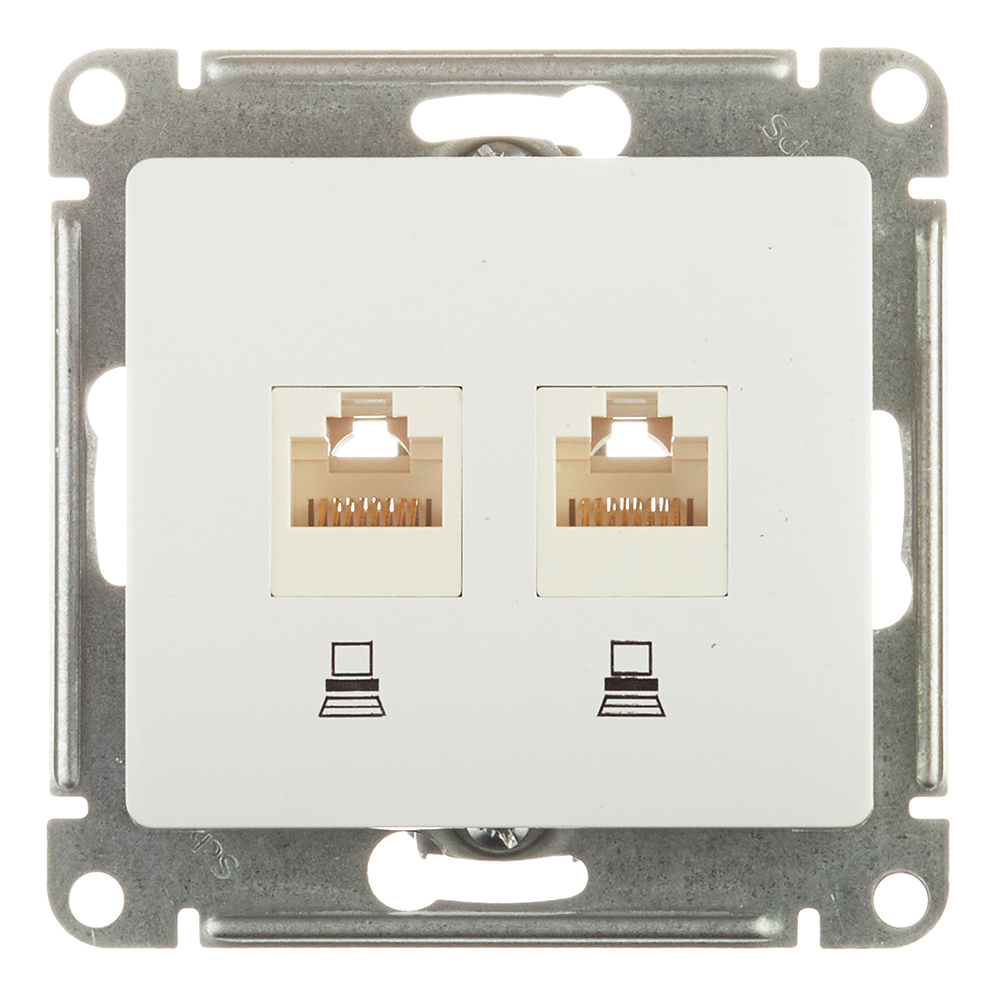 ������ ������ ������� ������������ Systeme Electric Glossa ������������ ����� 2�RJ45 (GSL000185KK)   ����